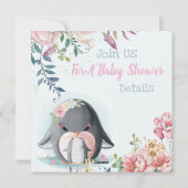 Invitation Baby shower de pingouins (Dos)
