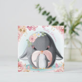 Invitation Baby shower de pingouins (Debout devant)