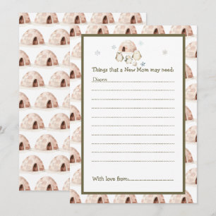 Invitation Baby shower de pingouins d'hiver
