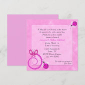 Invitation Baby shower de Pink Bugs Couple (Devant / Derrière)