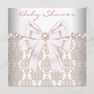 Invitation Baby shower de Pink Pearl Damask
