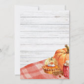 Invitation Baby shower de pique-nique de Little Citrouille Fa (Dos)