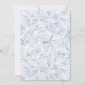 Invitation Baby shower de pique-nique de plage Indigo (Dos)