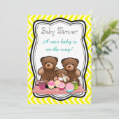 Invitation Baby shower de pique-nique Teddy Bear (Debout devant)