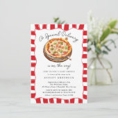 Invitation Baby shower de pizza de livraison spéciale (Debout devant)