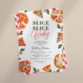 Invitation Baby shower de pizza en tranches