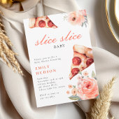 Invitation Baby shower de pizza en tranches