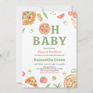 Invitation Baby shower de pizza et de Pacificateurs