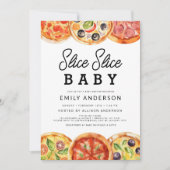 Invitation Baby shower de pizza pour bébés Slice Slice (Devant)