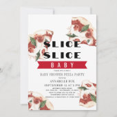 Invitation Baby shower de pizza pour bébés Slice Slice (Devant)
