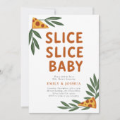 Invitation Baby shower de pizza pour bébés Slice Slice (Devant)