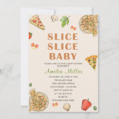 Invitation Baby shower de pizza pour bébés Slice Slice (Devant)