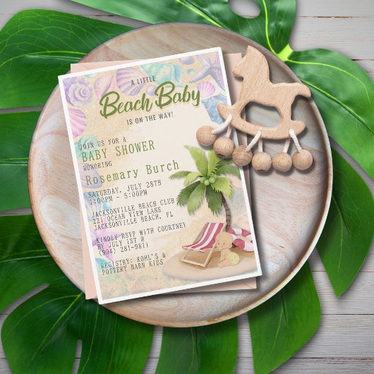 Invitation Baby shower de plage
