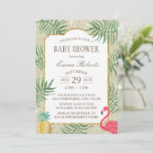 Invitation Baby shower de plage de Parties scintillant d'ivoi (Debout devant)