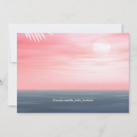 Invitation Baby shower de plage de Seashell (Dos)