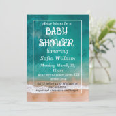 Invitation baby shower de plage d'été (Debout devant)