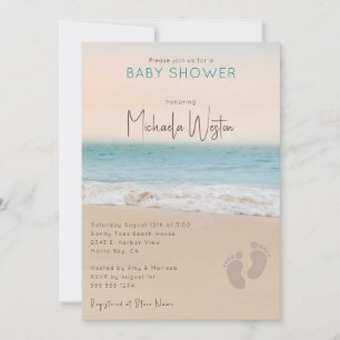 Invitation Baby shower de plage neutre pour les hommes