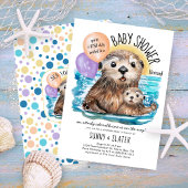 Invitation Baby shower de plage Otter de mer admirable