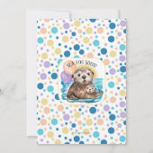 Invitation Baby shower de plage Otter de mer admirable (Dos)