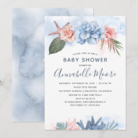 Baby shower de plage Pastel Pink et Blue