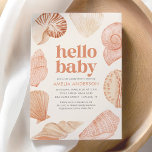 Invitation Baby shower de plage Sea Shell<br><div class="desc">Invitations amis et famille à partager dans la joie de l'arrivée de votre petit avec cette invitation baby shower à thème de coquillages de mer.</div>