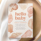 Invitation Baby shower de plage Sea Shell