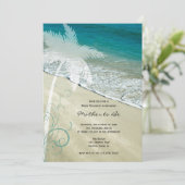 Invitation Baby shower de plage tropical (Debout devant)