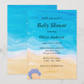 Invitation Baby shower de plage tropical Ocean Beach (Devant / Derrière)