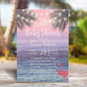 Invitation Baby shower de plage Tropical Palm Tree