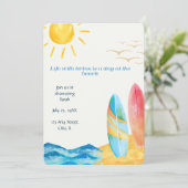 Invitation Baby shower de plage Twin (Debout devant)