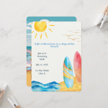 Invitation Baby shower de plage Twin