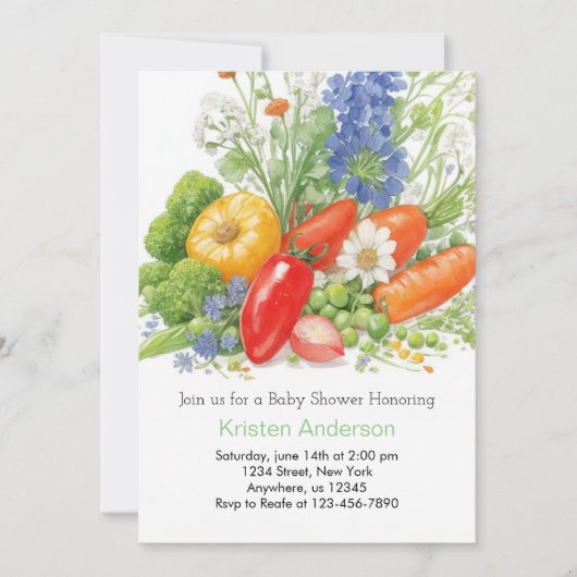 Invitation Baby shower De Plaisir Fraîche (Devant)