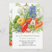 Invitation Baby shower De Plaisir Fraîche (Devant / Derrière)