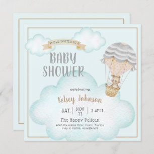 Invitation Baby shower de plaisir pour les ours en peluche ne