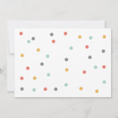 Invitation Baby shower de points colorés (Dos)