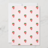 Invitation Baby shower de points de camion de fraises mignonn (Dos)