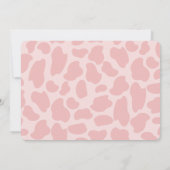 Invitation Baby shower de points de girafe rose (Dos)