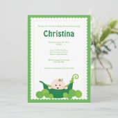 Invitation Baby shower de pois (Debout devant)