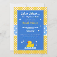 Baby shower de Pois de canard jaune et bleu