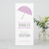 Invitation baby shower de pois de polka rétro violet (Debout devant)