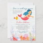 Invitation Baby shower de poisson de la marine sous-marine (Devant)