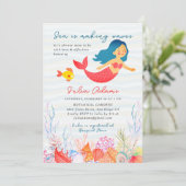 Invitation Baby shower de poisson de la marine sous-marine (Debout devant)