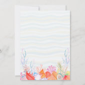 Invitation Baby shower de poisson de la marine sous-marine (Dos)