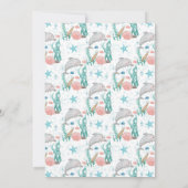 Invitation Baby shower de poisson de l'océan Bassin de Splish (Dos)