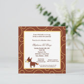 Invitation baby shower de Pok-un-Point de Fox 5x7 (Debout devant)