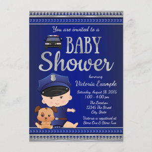 Invitation Baby shower de police