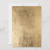 Invitation Baby shower de police de script or chic moderne (Dos)