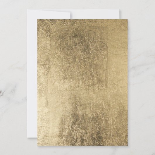 Invitation Baby shower de police de script or chic moderne (Dos)