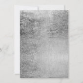 Invitation Baby shower de police élégant en argent moderne (Dos)