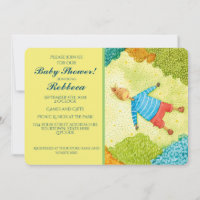 Baby shower de poney boisé mignon